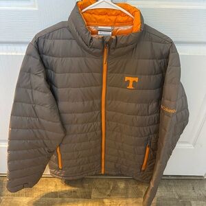 Columbia Brown and Orange Puffer Jacket